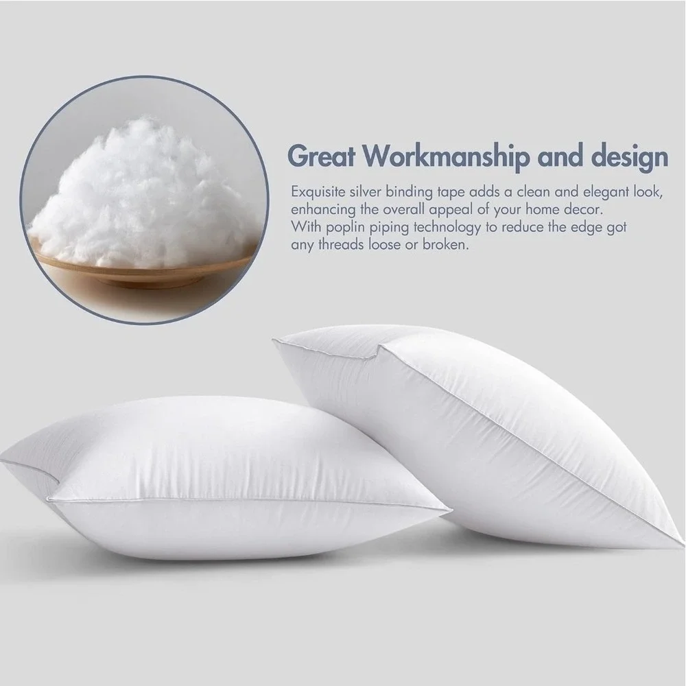 UFIST 2pcs Luxury Pillows – High Loft, No Collapse Neck Support, All-Season Comf